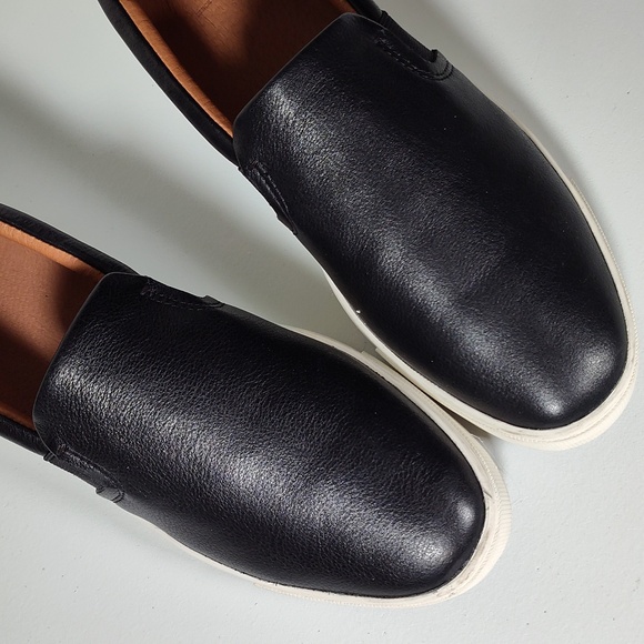 Frye Ivy Slip On Sneakers Black Leather Loafers 9.5 - Picture 5 of 11